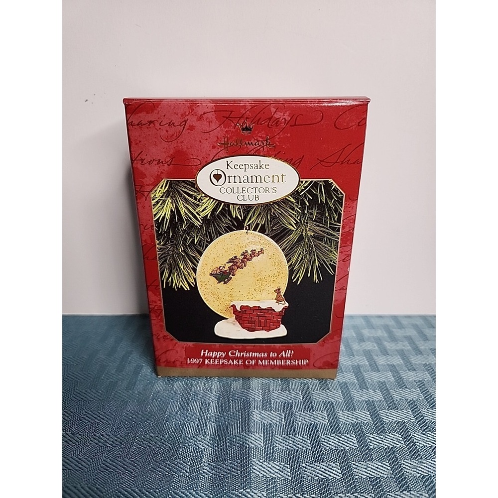 Hallmark Keepsake Ornament 1997 Happy Christmas to All Collector Club Williams - Picture 2 of 7
